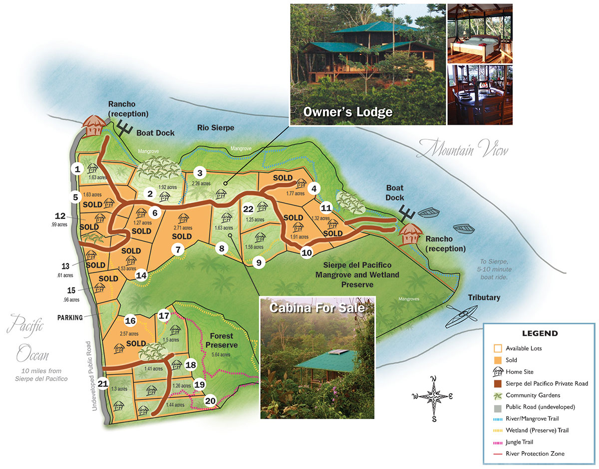 Sierpe del Pacifico Map